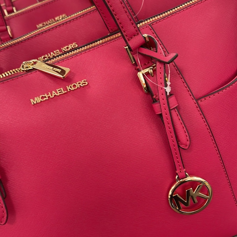 MICHAEL KORS Charlotte Large Leather Top-Zip Tote
Carmine Pink - Picture 2 of 16
